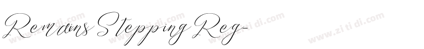 Remains Stepping Reg字体转换